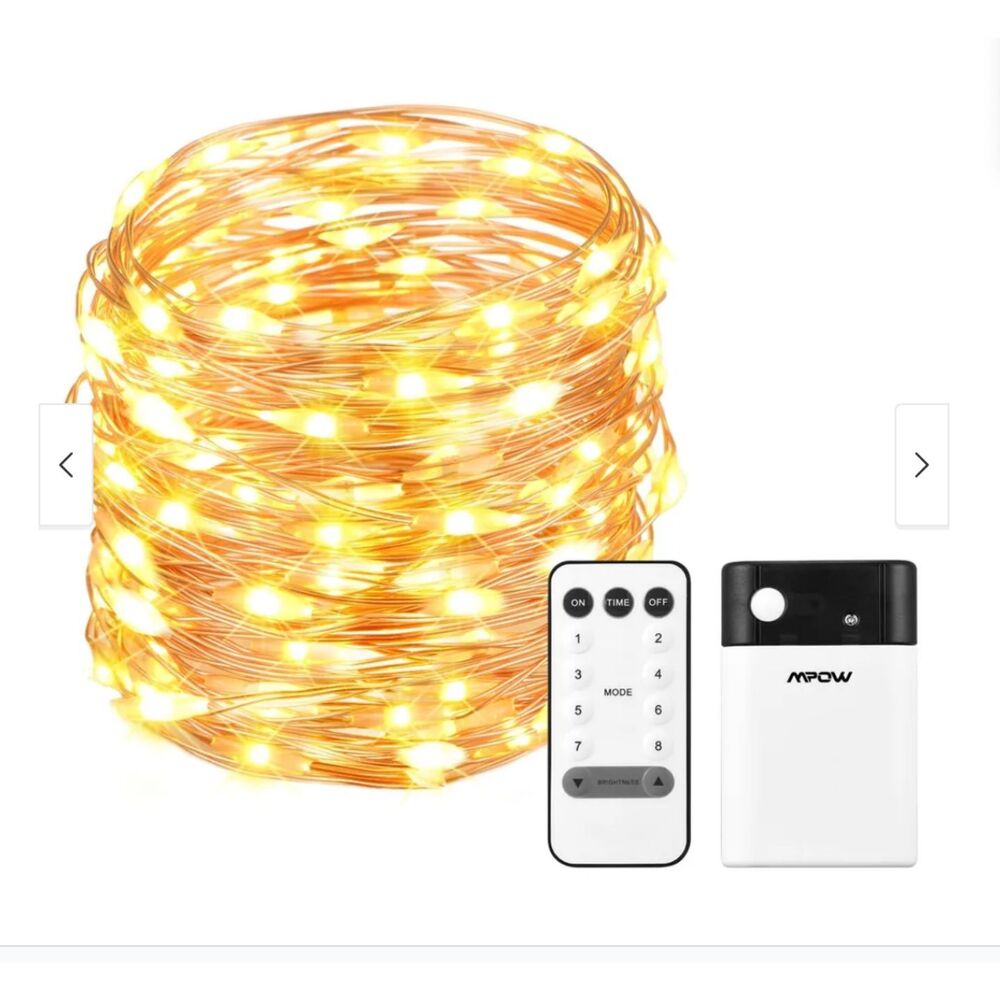 Mpow LED String Lights Dimmable Remote Control 2 Pack Indoor Outdoor